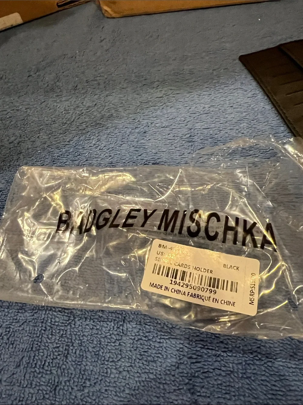 Badgley Mischka Black Card Holder
